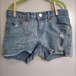 Girl Levi's Denim Shorty Shorts, Size 10 Regular, Distressed